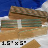1 1/2" x 5" Clear Bevel Rectangle (1 1/2 inch x 5 inch)
