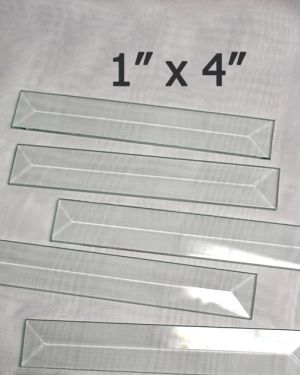1″ x 4″ Clear Bevel Rectangle (1 inch x 4 inch)