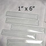 1" x 6" Clear Bevel Rectangle (1 inch x 6 inch)