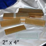 2" x 4" Clear Bevel Rectangle (2 inch x 4 inch)