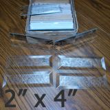 2" x 4" Glue Chip Bevel Rectangle (2 inch x 4 inch)