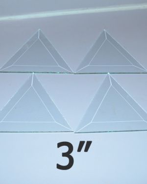 3″ Clear Bevel Triangle (3 x 3 x 3 inch)