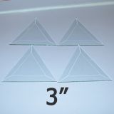 3" Clear Bevel Triangle (3 inch)