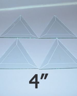 4″ Clear Bevel Triangle (4 inch)