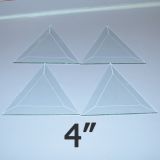 4" Clear Bevel Triangle (4 inch)