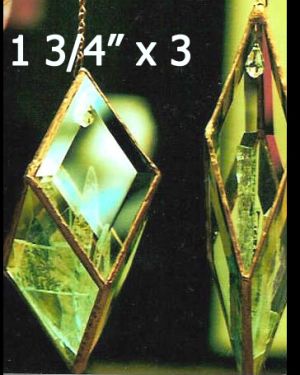Project Kit: SMALL Hanging Prism – (5) 1-3/4″ x 3″ Clear Glass Diamond Bevels