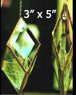 Project Kit: Large Hanging Prism – (5) 3″ x 5″ Clear Glass Diamond Bevels