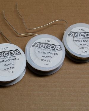 WIRE MIX – (3) Tinned Copper 4oz Wire Rolls (silver color) 16 ga, 18 ga, 20 ga