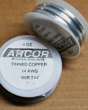 4 oz Tinned Copper Wire (silver color) 14 Gauge 20 ft roll