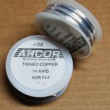 4 oz Tinned Copper Wire (silver color) 14 Gauge 20 ft roll