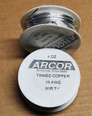 4 oz Tinned Copper Wire (silver color) 16 Gauge 32 ft roll