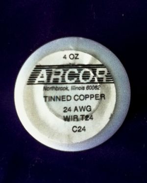 4 oz Tinned Copper Wire (silver color) 24 Gauge 198 ft roll