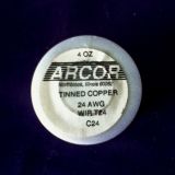 4 oz Tinned Copper Wire (silver color) 24 Gauge 198 ft roll
