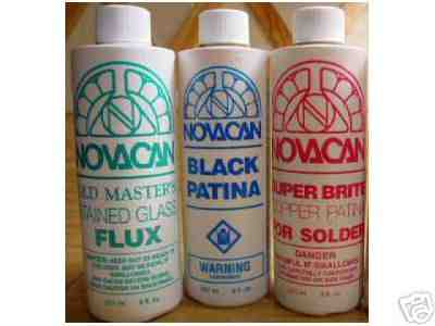 Novacan 8 oz Old Masters Stained Glass Flux New & Unused Stained