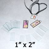 1" x 2" Rectangles Clear Flat Glass (1 inch x 2 inch)