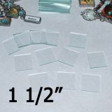 1 1/2" Square Clear Flat Glass (1.5 inch)