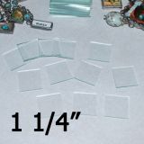 1 1/4" Square Clear Flat Glass (1.25 inch)