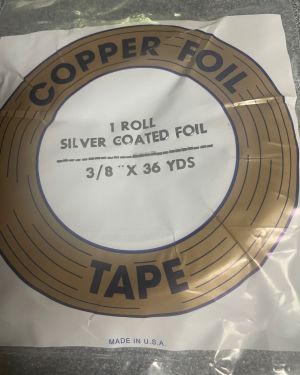 3/8″ Copper Foil Tape SILVER BACK – 36 yards – EDCO
