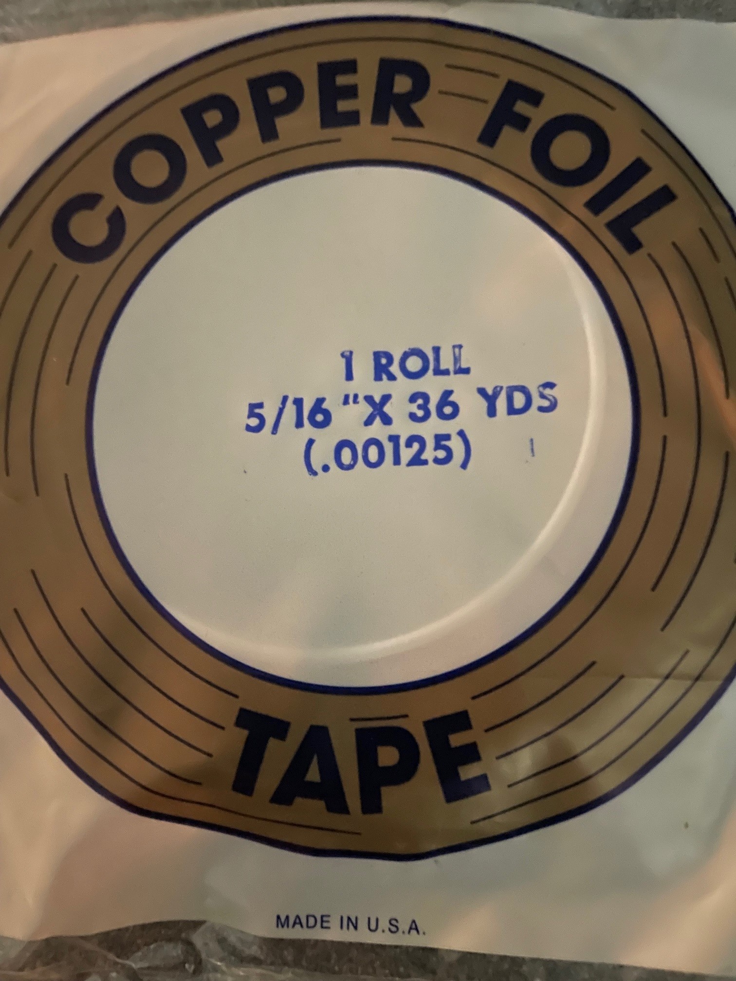 Copper Foil Tape for Stained Glass Soldering 36 Yards Various  Sizes(10pcs/Set)