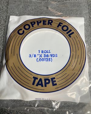 3/8″ Copper Foil Tape – EDCO – 36 yards x 1.25 mil thick