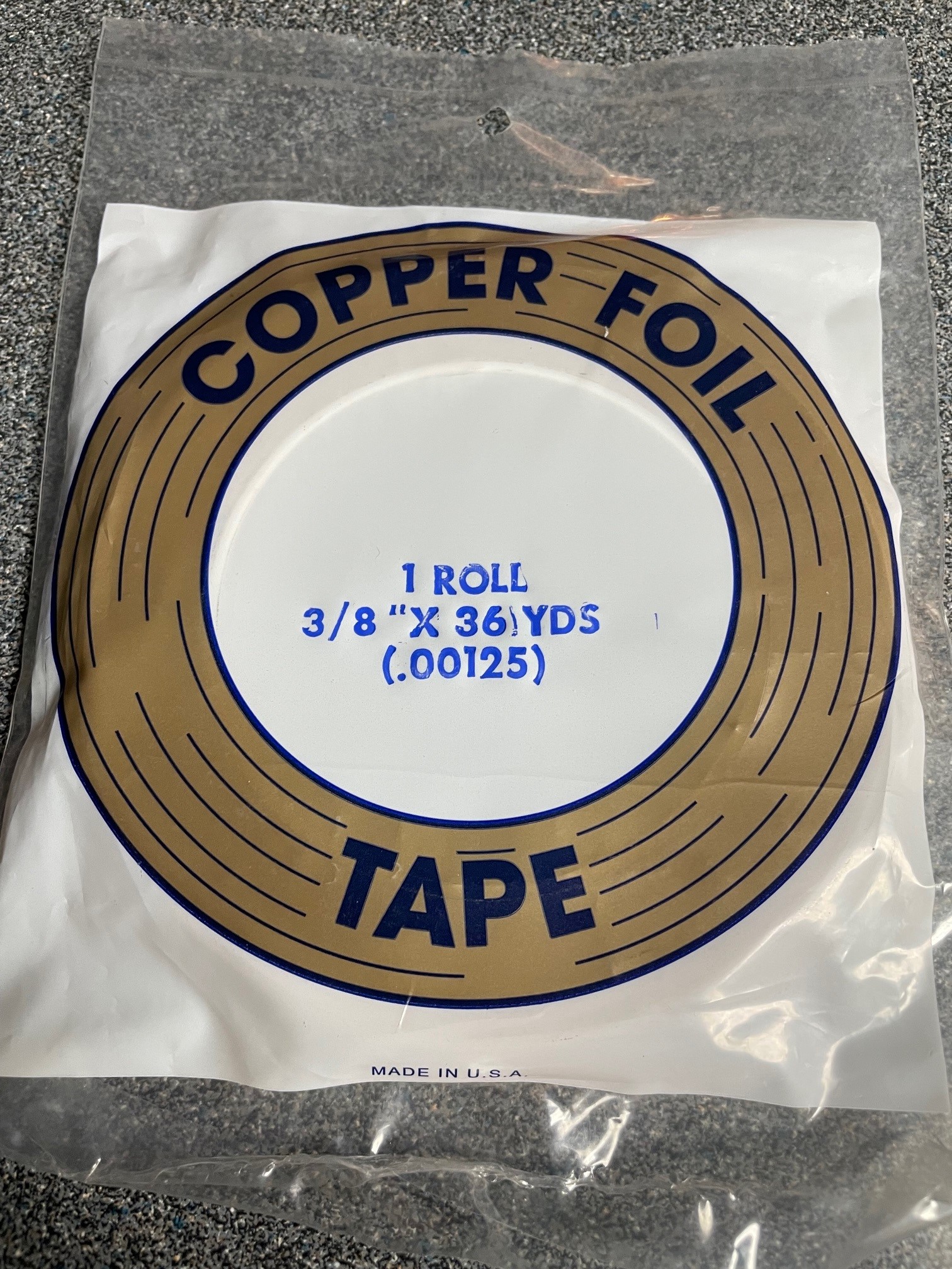 Copper Foil 1.25 mil 1/4