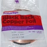 3/8" Copper Foil Tape BLACK BACK - 36 yards - Venture Tape