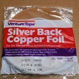 1/2" Copper Foil Tape SILVER BACK - 36 yards - Venture Tape