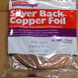 3/8" Copper Foil Tape SILVER BACK - 36 yards - Venture Tape