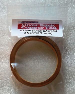 1/2″ Copper Foil Tape SILVER BACK – 9 feet of – Venture Tape