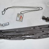 3 chains – Each 18 inch of Gun metal BLACK Ball Chain with Matching Connector