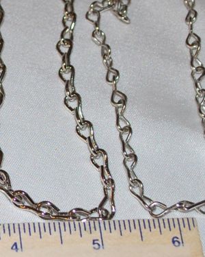 CHAIN (5 feet) Steel Plated Nickel Jack Chain – 16 Gauge (thicker) (Silver Color)