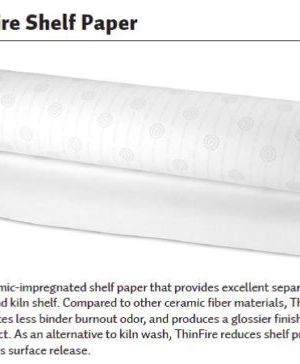 BULLSEYE Thinfire Shelf PAPER 21 x 41″ rolls Ceramic impregnated – KILN PAPER
