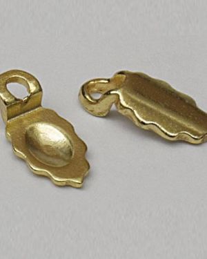 Aanraku (24) 6 x 15mm – 18 K GOLD plated – Leaf EARRING Bails