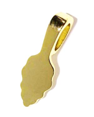 Aanraku (25) SMALL (6 x 15mm) – 18K GOLD plated – Leaf Jewelry Bails