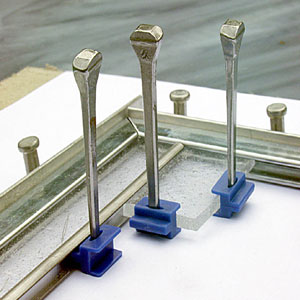 Aanraku Lead Glass Stop Blocks with 25 Horseshoe Nails