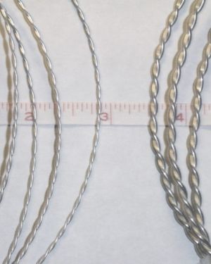 THICK TWISTED WIRE – Tinned Copper (silver color) 14 gauge – 5 foot Roll