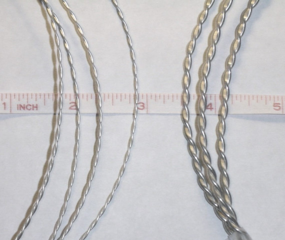 Silver Plated Copper Twisted Multi-strand Wire 1MM Thick 180 Feet