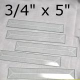 3/4" x 5" Clear Bevel Rectangle (.75 inch x 5 inch)