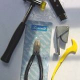 Complete LEAD Working Tool Kit - 6 Piece - Lead Knife, Dykes, Glazing Hammer and Nails, Fid, Lead Stretcher