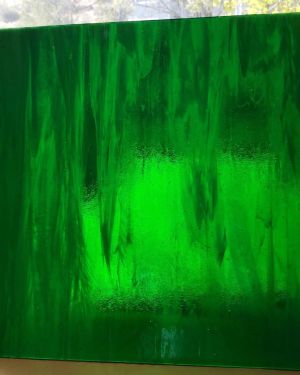 Dark (Forrest) GREEN Wissmach ~ STAINED GLASS 2 sheets each 6 x 8 inch