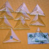 1-1/2″ Clear Glass Bevel Triangle (1.5 inch) Box of 30