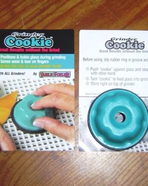 Grinder COOKIE -Positions & holds glass during grinding