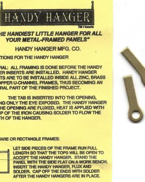 HANDY HANGERS 6 Pair (12 piece) Solid Brass solder to heavy Stained Glass panels