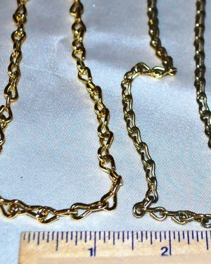 CHAIN (5 feet) Brass Plated Jack Chain – 16 Gauge