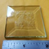 2″ Clear Glue Chip Etched Bevel Square (2 inch)