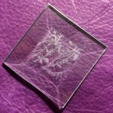 2″ Clear Glue Chip Etched Bevel Square (2 inch)