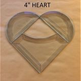 4 inch curved corner heart