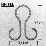 4 pack of FUSIBLE HANGERS 3/4″ x 7/8″ – withstands 1800o to 2000o heat p/n = HH FEL