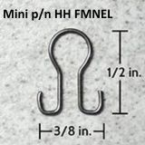 4 pack of Mini FUSIBLE HANGERS 3/8″ x 1/2″ withstands 1800o to 2000o heat p/n = HH FMNEL