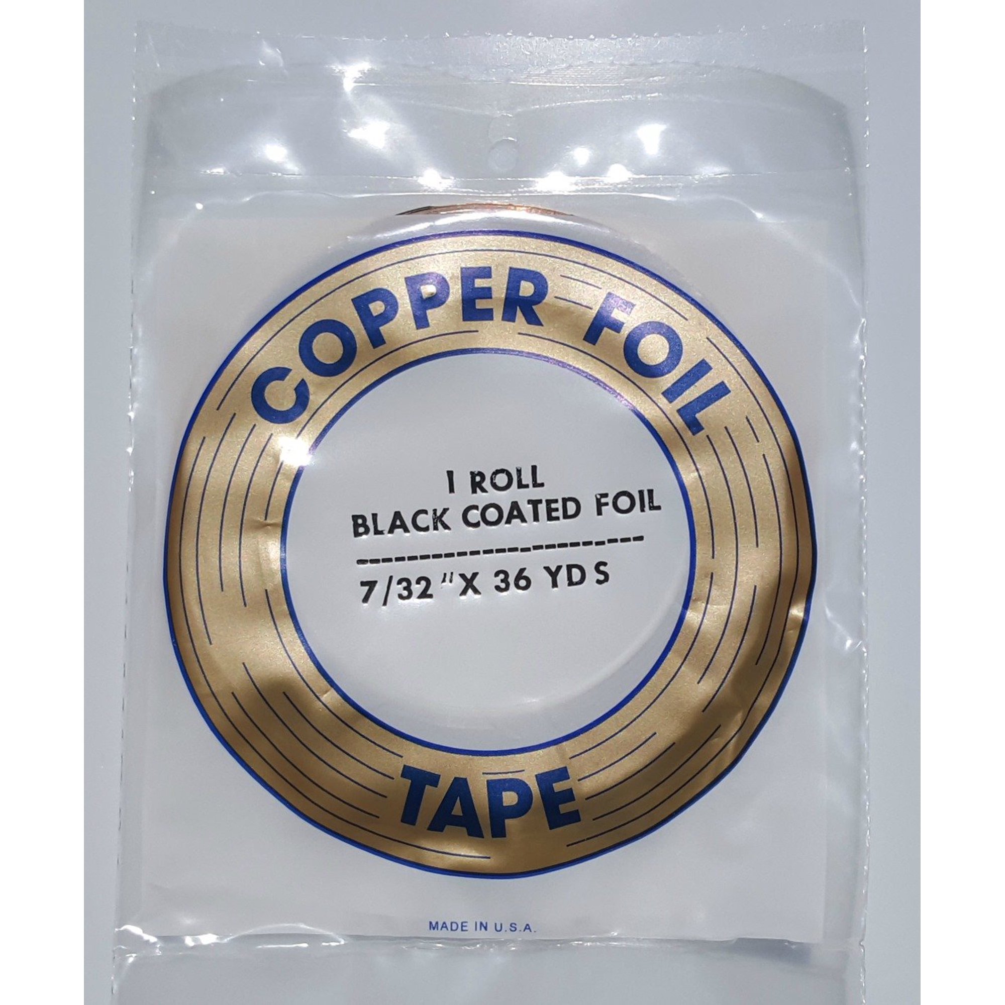 CHOICE 7/32 Inch Wide BLACK BACK Copper Foil Adhesive Back Tape 36 Yard  Roll 